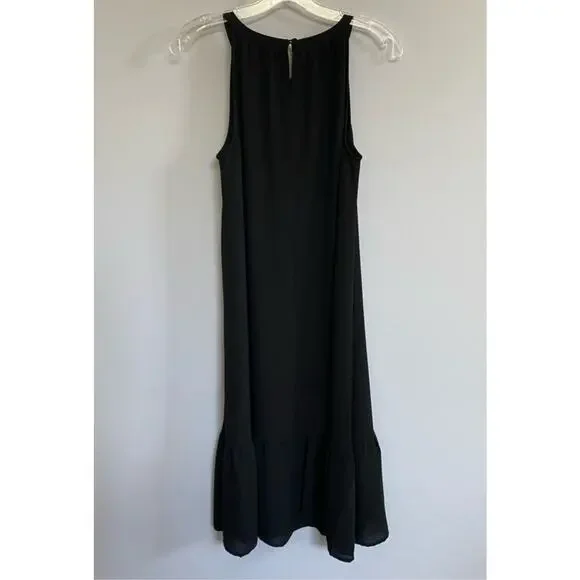 J. Jill Wearever Black Halter Shift Ruffle Dress - Midi‎ Length S - Picture 9 of 12